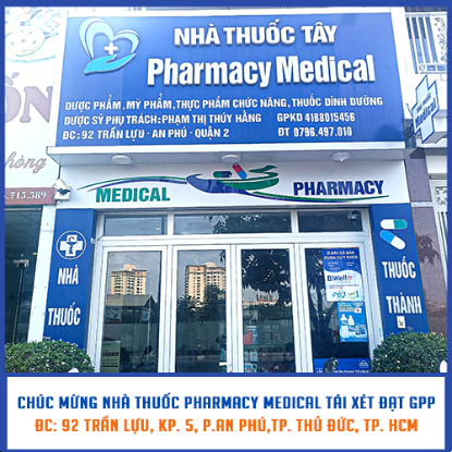 Picture for blog post Nhà Thuốc Tây Pharmacy Medical TP. Thủ Đức Đạt Chuẩn GPP 96.2%, Điểm Đến Tin Cậy Cho Sức Khỏe Gia Đình