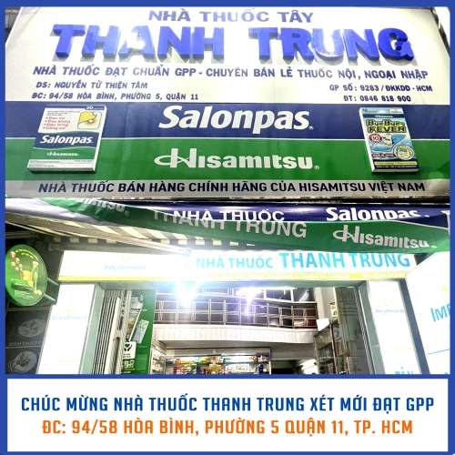 Picture for blog post Chúc Mừng Nhà Thuốc Thanh Trung Quận 11 Xét Mới Đạt GPP